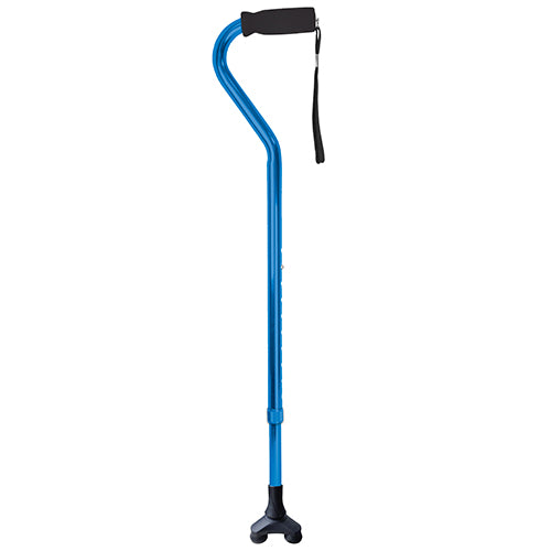 Cane, Offset, Blue Jay Blue with Foam Handle