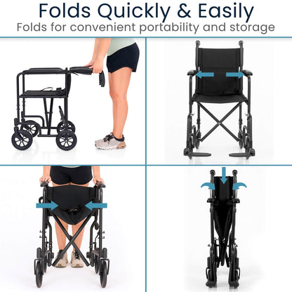 Core Transport Wheelchair (17"-19", 250 lbs)