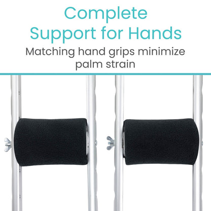 Fleece Crutch Pads with Hand Grips