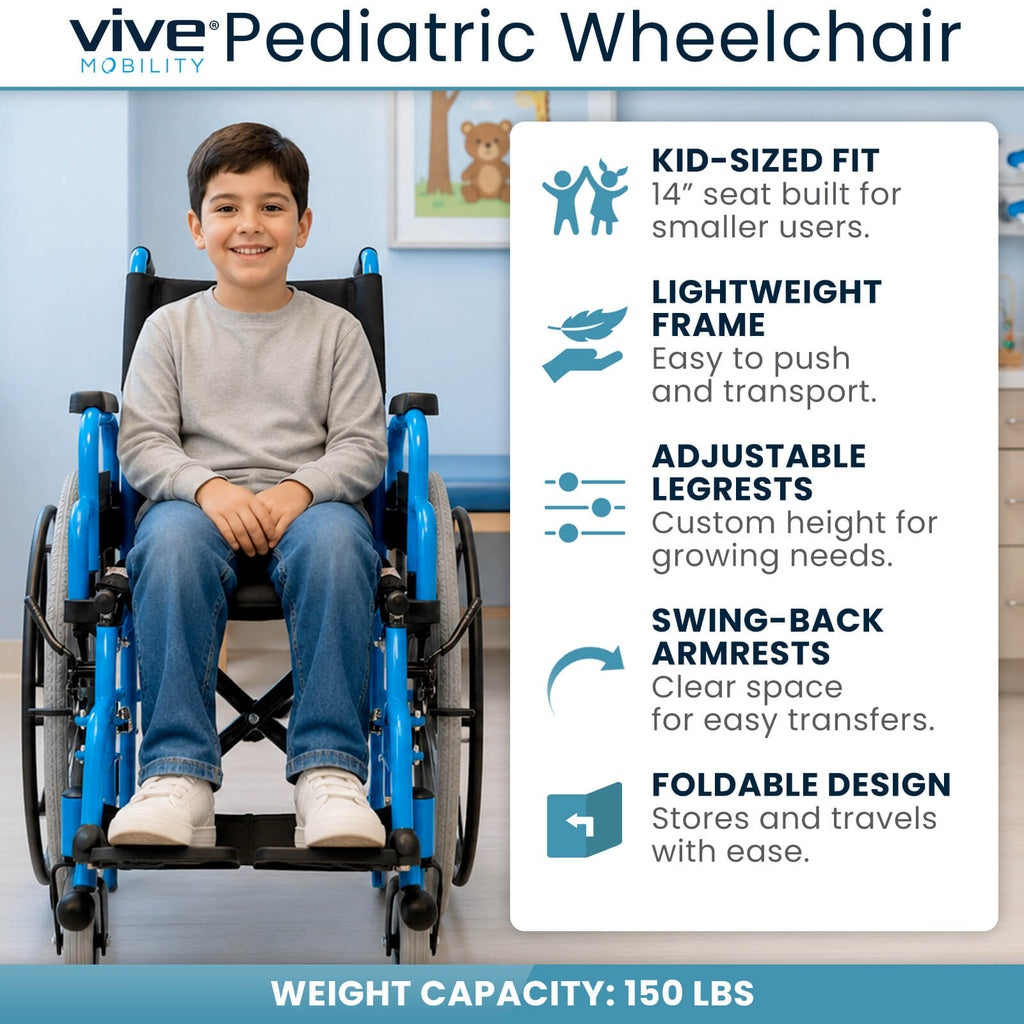 Pediatric Wheelchair (14", 150 lbs)