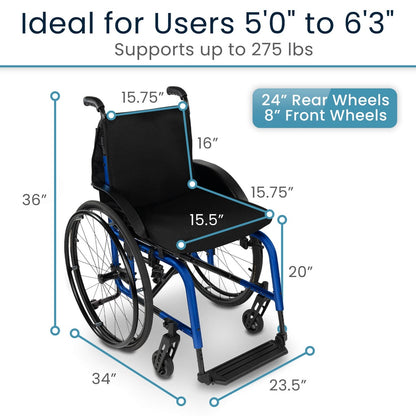 Active Wheelchair (15.5", 275 lbs)