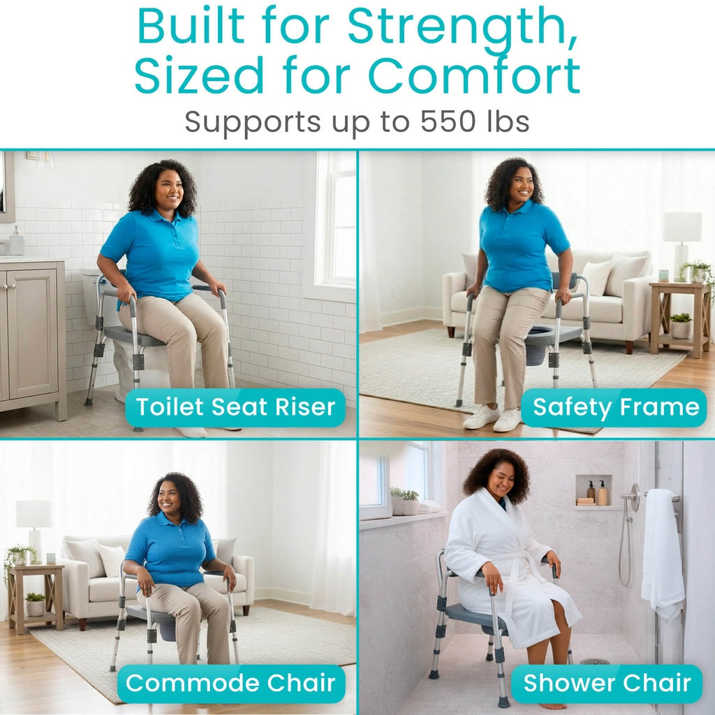 Bariatric 4 in 1 Commode & Shower Chair