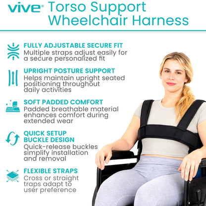 Torso Support Wheelchair Harness