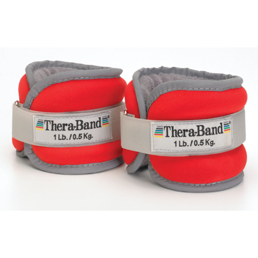 THERA-BAND(R) COMFORT FIT ANKLE & WRIST WEIGHT SET RED 2 LB. (TWO 1-LB. WEIGHTS)
